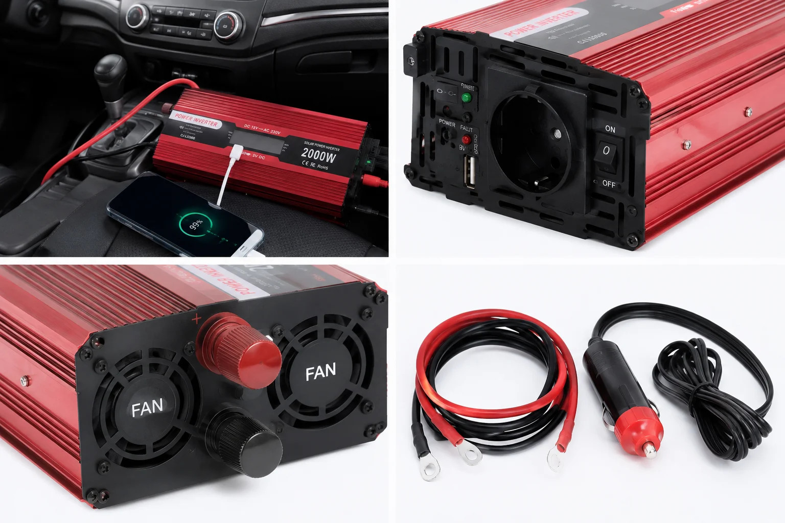 Інвертор 5 CORE 2000W 12V LCD — фото 6