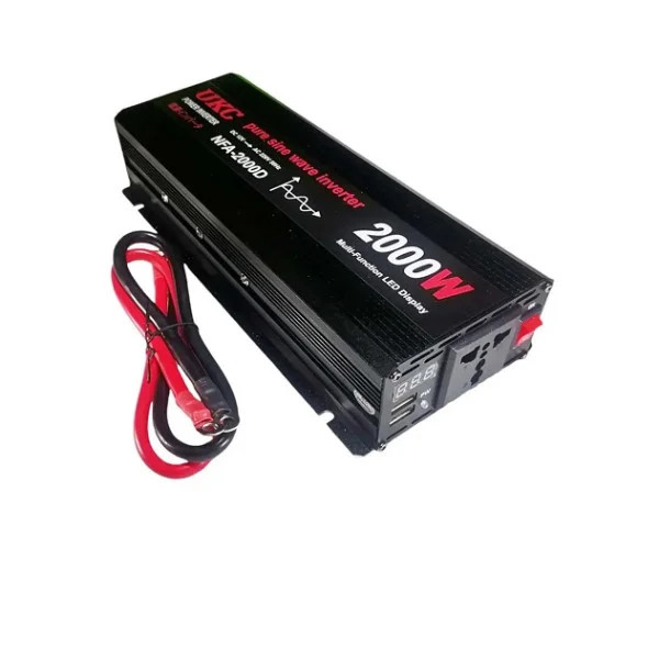 Інвертор 5 CORE 2000W 12V з чистою синусоїдою • Перетворювач 5 CORE 2000W 12V-220V AC/DC Pure Sine Wave для резервного живлення