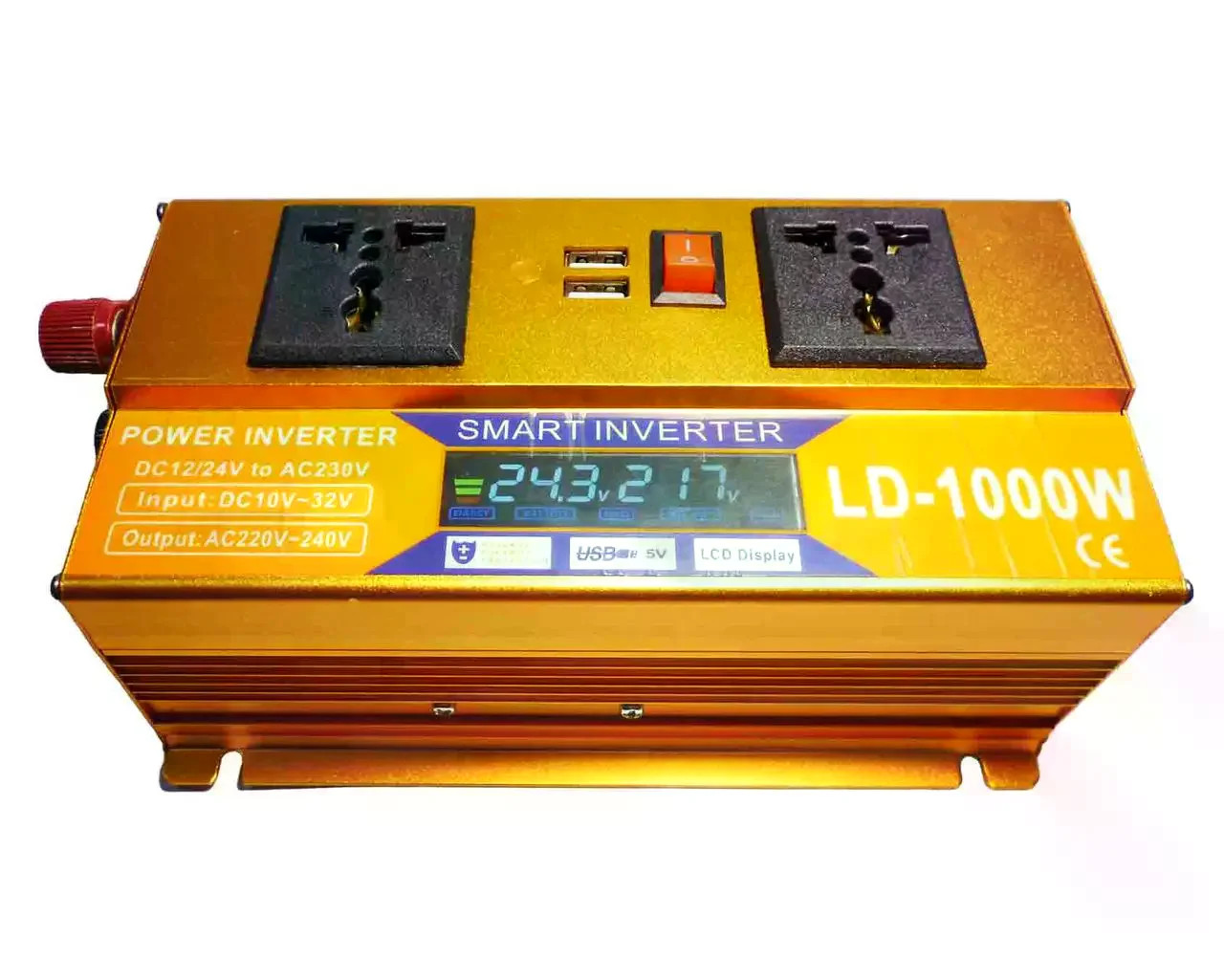Інвертор 5 CORE SC-1000VA 1000W 12V • Перетворювач напруги 5 CORE SC-1000VA 12V-220V 660 Вт з USB та захистом