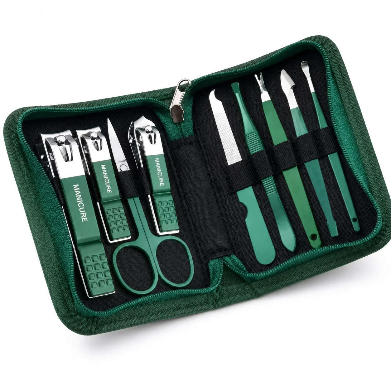 Манікюрний набір AND ES-09A 9 предметів • Манікюрно-педикюрний набір 9PCS Nail Clipper із нержавіючої сталі в дорожньому футлярі