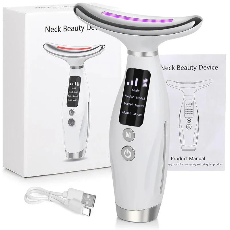 Мікрострумовий масажер Neck Beauty Device 26X-328 • Масажер для обличчя, шиї та тіла з мікрострумами для домашнього догляду за шкірою