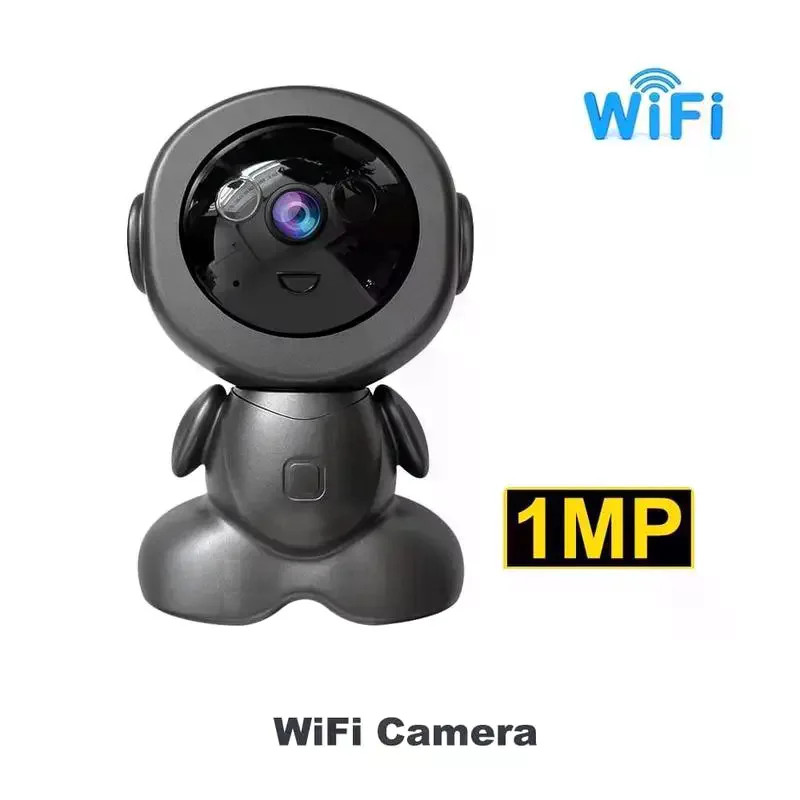 Настільна поворотна IP WiFi камера Q1 • Бездротова камера відеоспостереження з нічним баченням, мікрофоном і записом на карту пам'яті