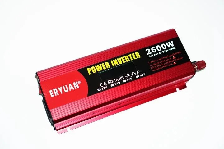Перетворювач напруги 2600W 12V у 220V з чистою синусоїдою та LCD-дисплеєм — фото 3