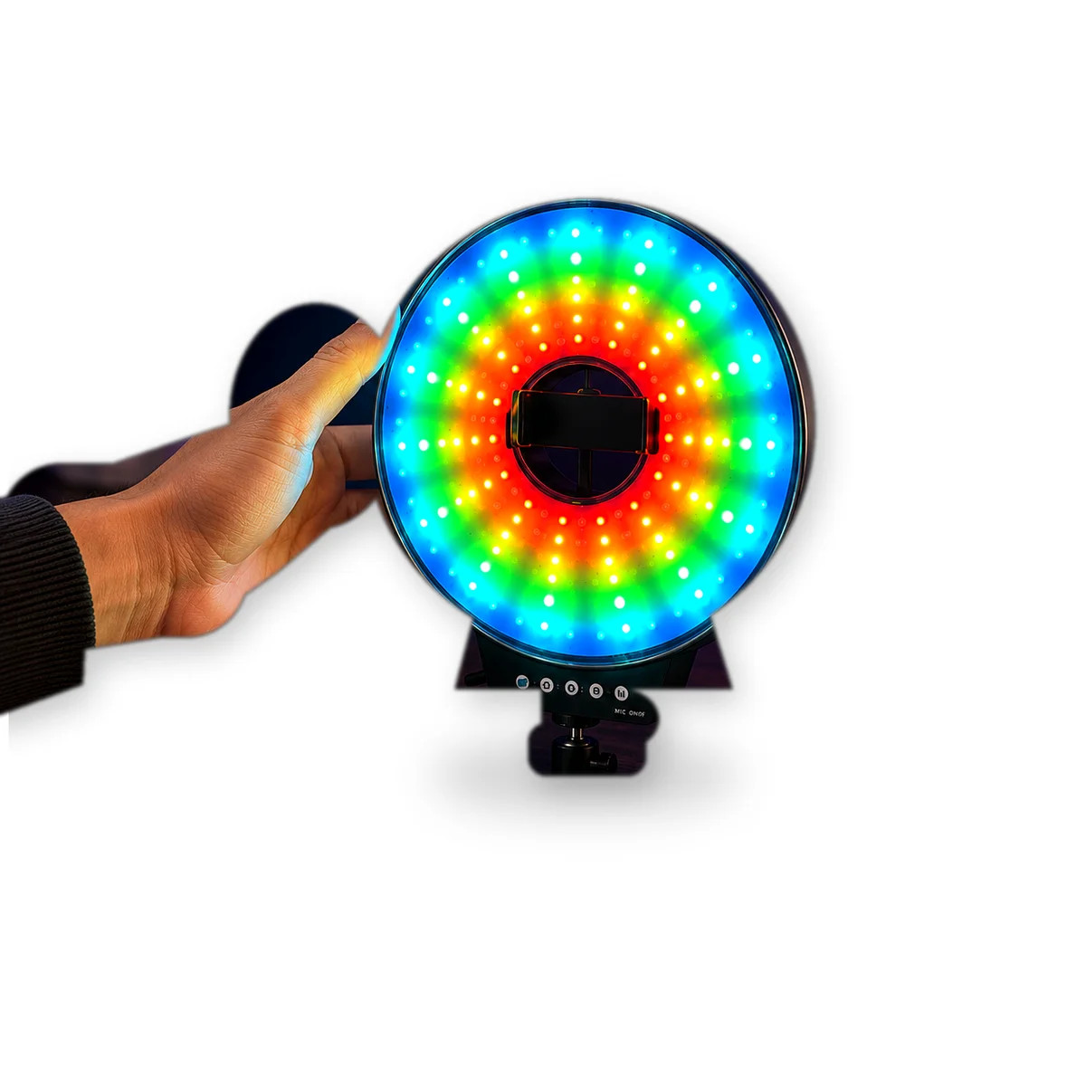 Світлодіодна LED лампа MJ-321 кільцева RGB 35 см з USB підключенням — фото 2