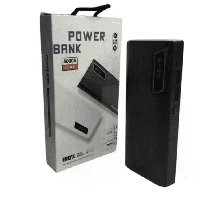 Мобільна зарядка Power Bank UN-3104 50000mAh із швидкою зарядкою та ліхтариком • Портативний зовнішній акумулятор 50000 мАг на 2 USB для телефона, планшета та гаджетів