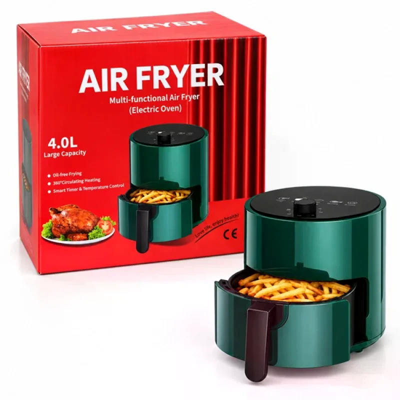 Аерофритюрниця Air Fryer-2294 4 л • Електричний аерогриль Air Fryer-2294 потужністю 1000 Вт із таймером на 30 хвилин та антипригарним кошиком для приготування без фритюру