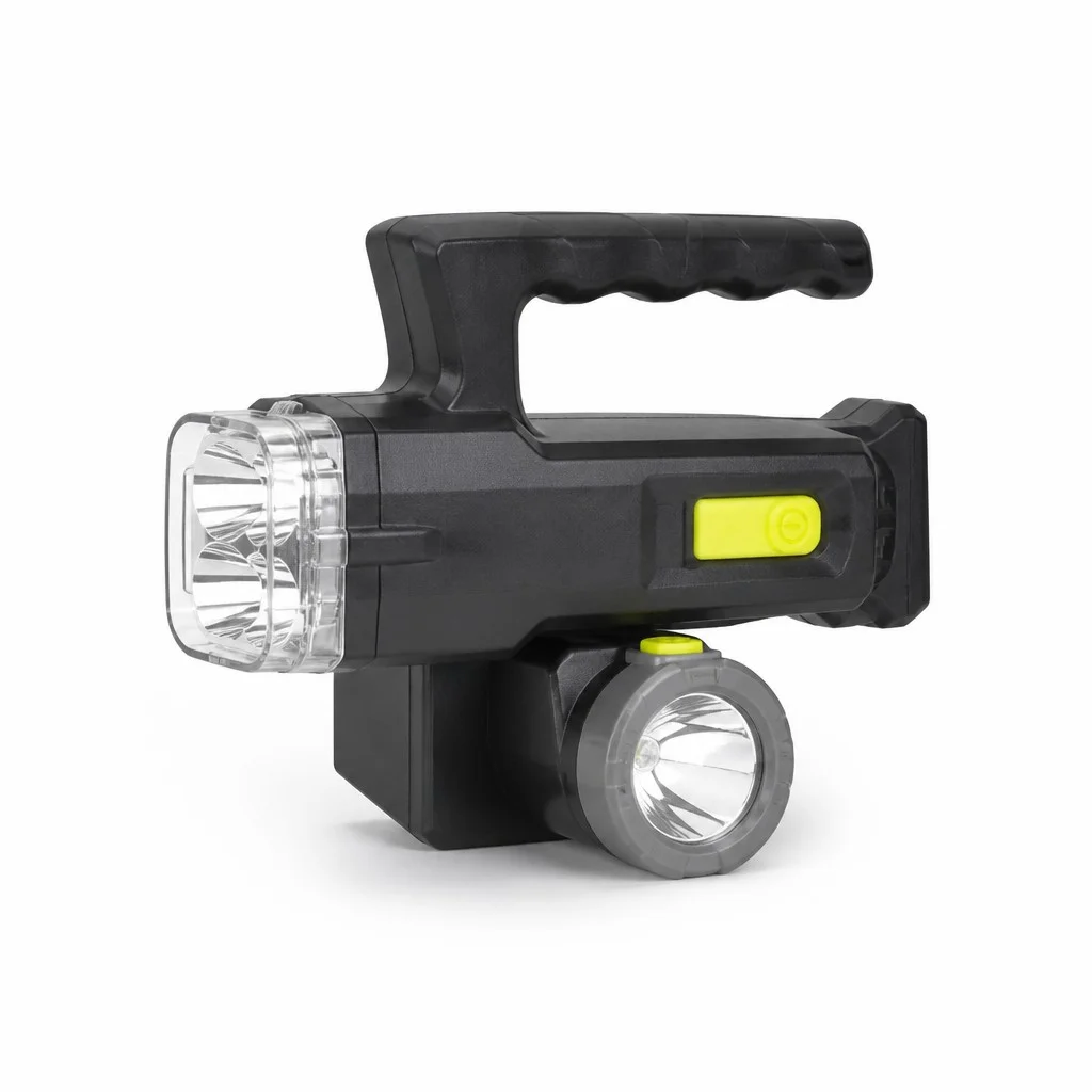 Акумуляторний ліхтар TORCH LF-S09 на 1200 мА·год • переносний світлодіодний світильник із боковою COB-панеллю, 4 режими, USB-зарядка, для туризму, риболовлі та дому