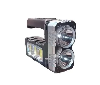 Акумуляторний ліхтар TORCH BL-7702B-COB • Ручний світлодіодний ліхтар-прожектор TORCH BL-7702B-COB з бічною COB-підсвіткою, сонячною панеллю, USB-заряджанням і функцією Power Bank