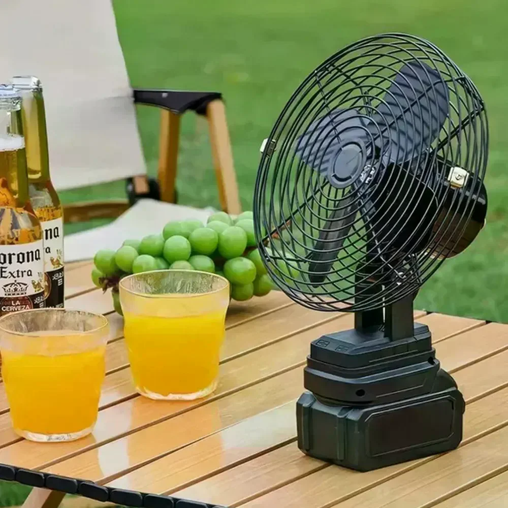 Акумуляторний вентилятор Lithium Electric Fan 48V чорний • Портативний бездротовий вентилятор з Li-ion акумулятором для дому, дачі, офісу та відпочинку