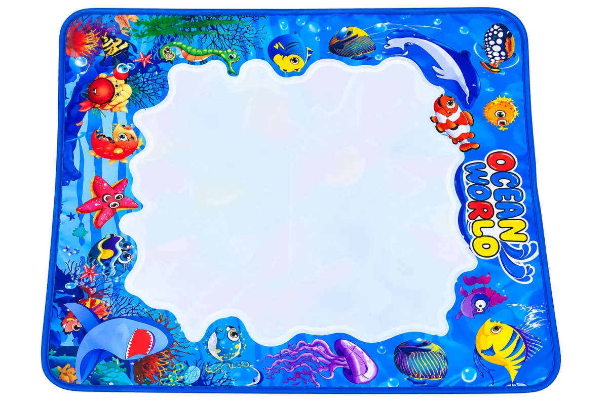 Аквакилимок Aqua Magic Mat 80×60 см • Дитячий килимок для малювання водою Aqua Magic Mat 80×60 см із водними маркерами та малюнками, що зникають