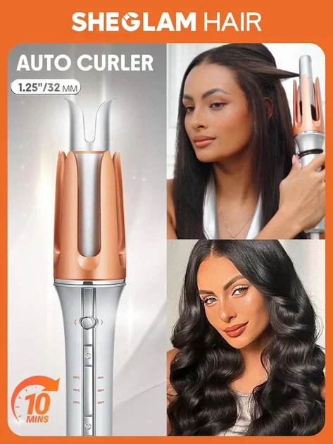 Автоматична плойка для волосся Hair Curler-Bella для локонів і кучерів • Стайлер для завивки волосся Hair Curler Bella з 3 температурними режимами 170–210°C