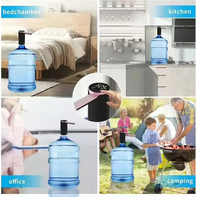 Автоматична помпа для води LY-1081 з USB-зарядкою • Електричний диспенсер Water Dispenser для бутля, дому, офісу та дачі