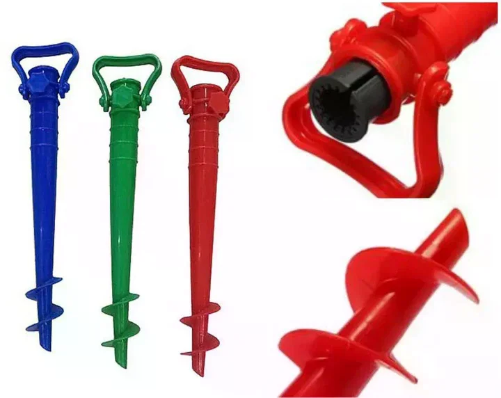 Бур для зонта HYC110 • Тримач-фіксатор для встановлення пляжного, торгового та рибальського зонта в ґрунт • Підставка для зонта на пісок, землю та ґрунт