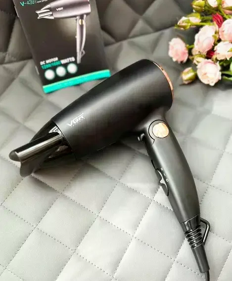 Дорожній складаний фен VGR V-439 1600W • Компактний фен для сушіння та укладання волосся з холодним обдувом і насадкою-концентратором