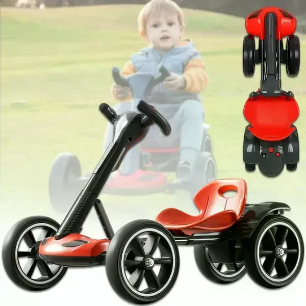 Дитячий електромобіль GO KART F1 з пультом і Bluetooth 390 Вт червоний • Дитячий електрокарт GO KART F1 на акумуляторі з пультом керування