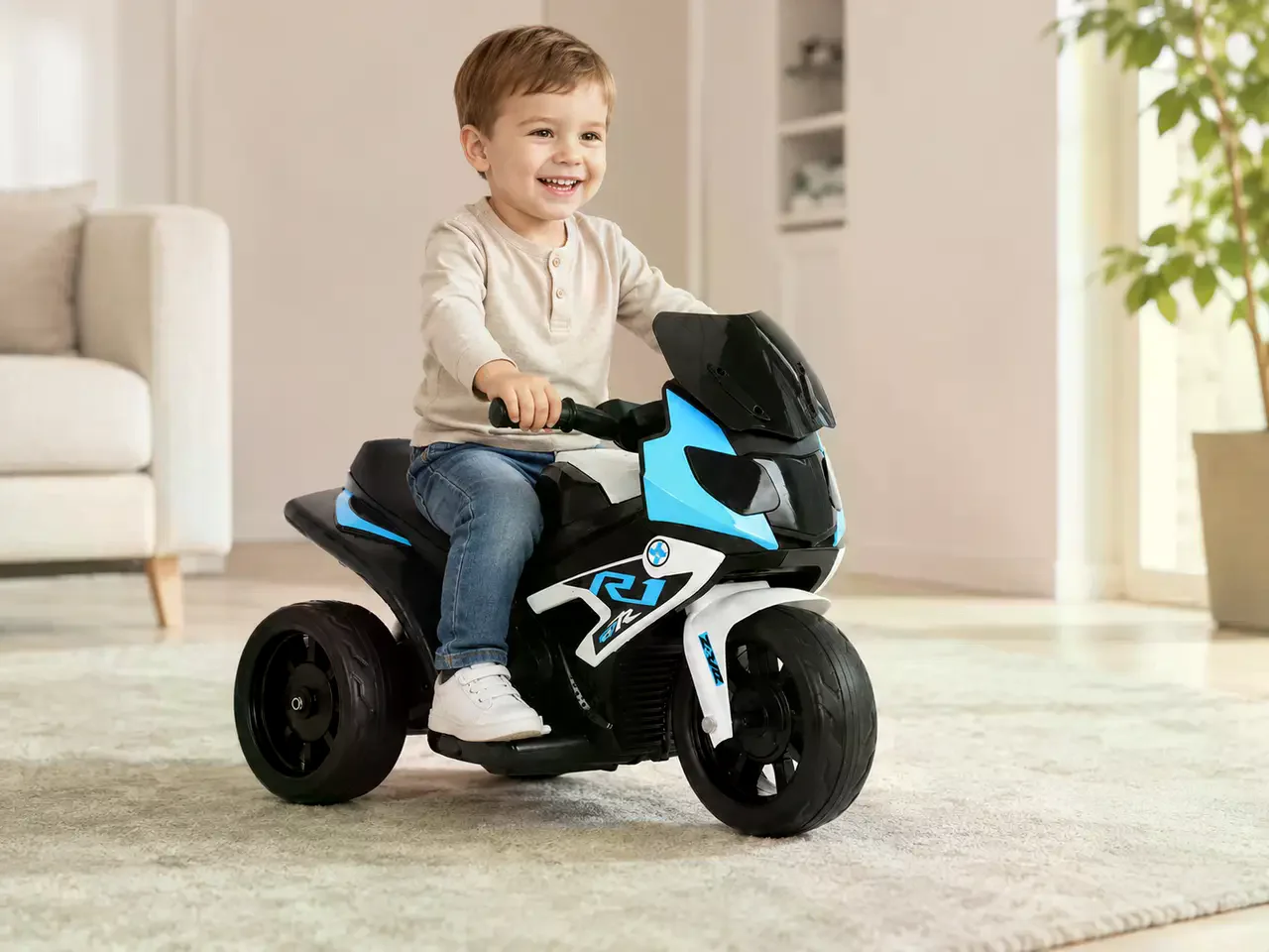 Дитячий електротрицикл K160 6V • Акумуляторний електромотоцикл K160 для дітей 2–3,5 років із музикою та підсвічуванням
