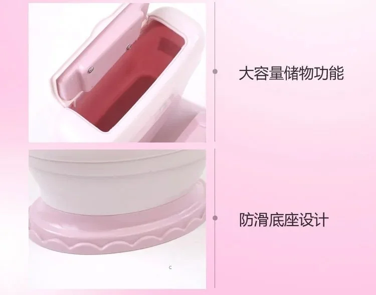 Дитячий горщик-унітаз із кришкою X-619 рожевий • Горщик для привчання до туалету зі знімною чашею та стійкою конструкцією