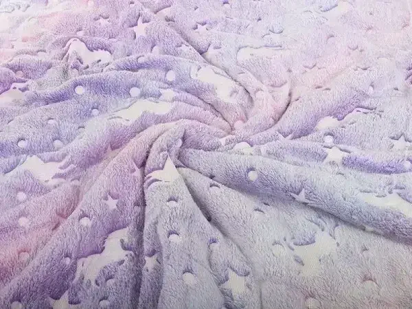 Дитячий плед Magic Blanket 150×120 см фіолетовий • Плед Magic Blanket 150×120 см, що світиться, із зірками та місяцем для сну та відпочинку