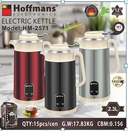 Електрочайник-термос Hoffmans HM-2571 1800 Вт • Електричний чайник 2,3 л із підтриманням температури та колбою з нержавіючої сталі