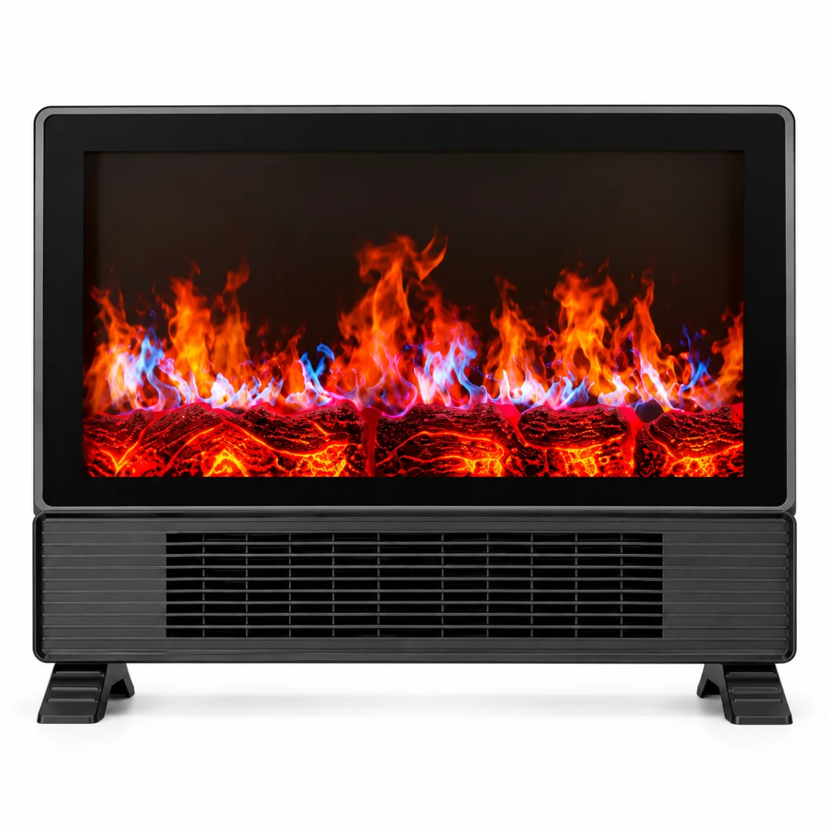 Електрокамін Flame Heater для дому • Портативний обігрівач Flame Heater з ефектом полум'я, PTC-нагріванням і пультом