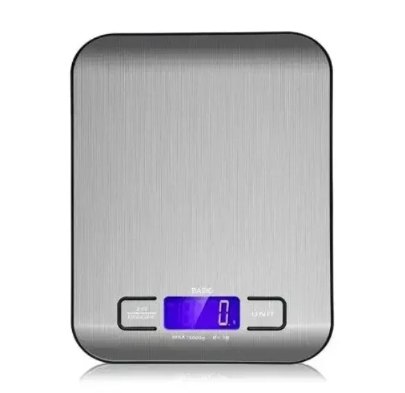 Електронні кухонні ваги з LCD-дисплеєм і металевою платформою Kitchen scale, 5000 г