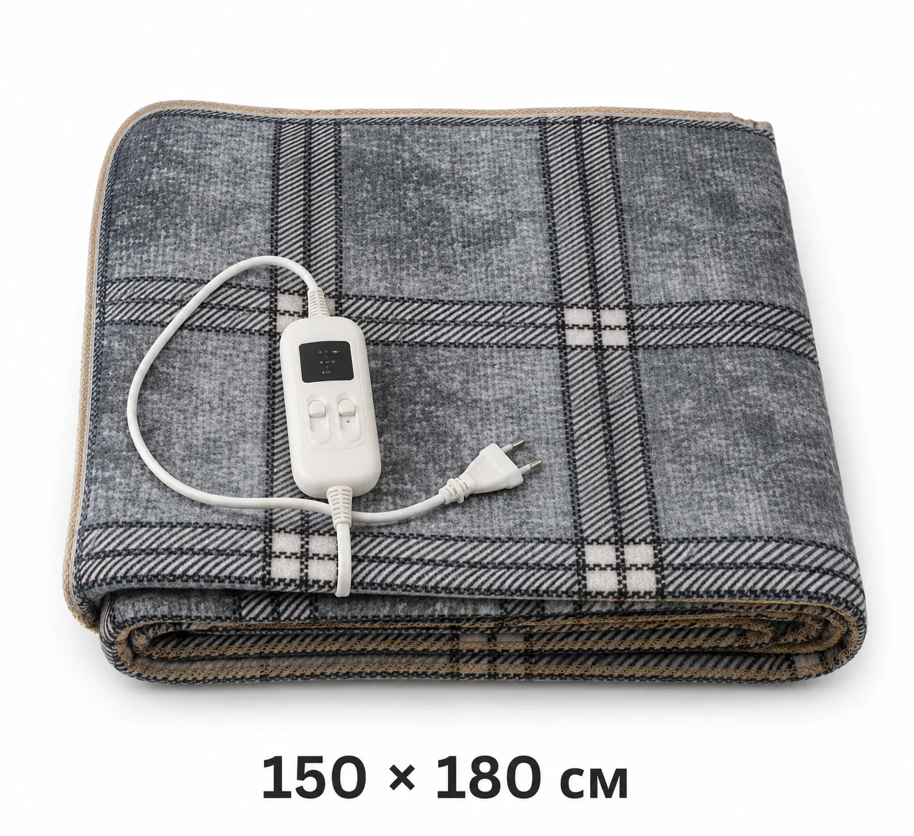 Електропростирадло Electric Blanket 7421 150×170 см 65/130 Вт з двома режимами нагрівання • Електричне простирадло з підігрівом Electric Blanket 7421 220 В для ліжка з терморегулятором