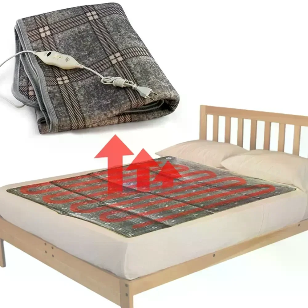 Електропростирадло Electric Blanket 7421 150×170 см 65/130 Вт з двома режимами нагрівання • Електричне простирадло з підігрівом Electric Blanket 7421 220 В для ліжка з терморегулятором
