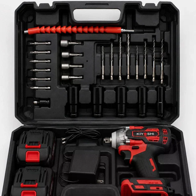 Електричний гайковерт MA752 24V з 2 акумуляторами RED • Акумуляторний гайковерт MA752 для гайок, болтів, авто, гаража та майстерні