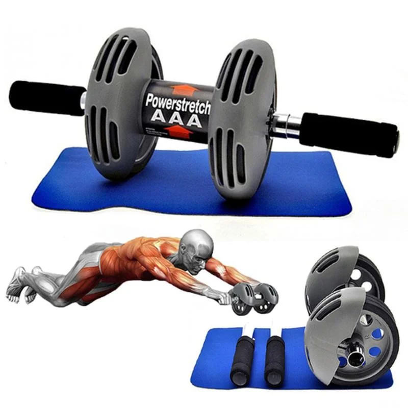 Фитнес колесо Тренажер гимнастический ролик с возвратом Power Stretch Roller Ролик для пресса