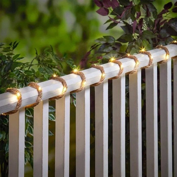 Гірлянда Лалліброх KAR306 2 м 40 LED на батарейках • Декоративна канатна LED-гірлянда KAR306 для інтер'єру з теплим білим світлом IP20