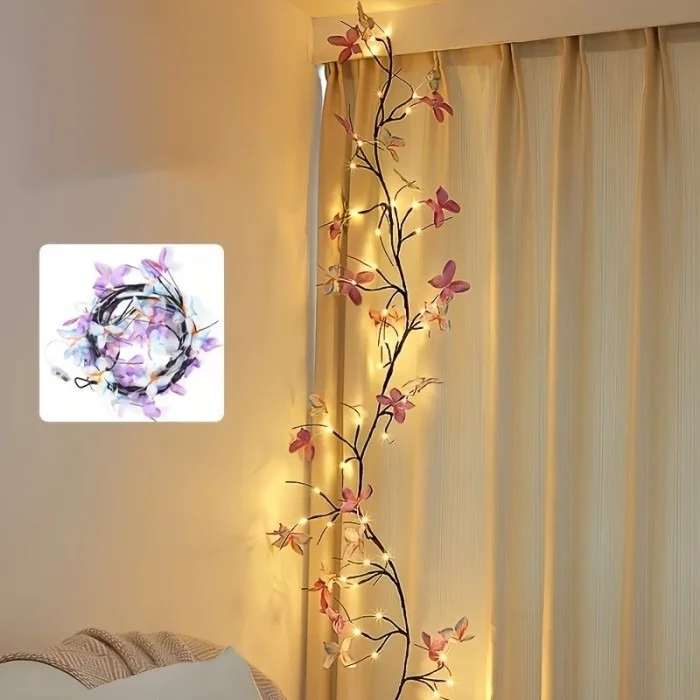 Гірлянда Метелики KAR289 1,5 м 30 LED USB • Світлодіодна гірлянда KAR289 для стіни та інтер'єру з теплим білим світлом