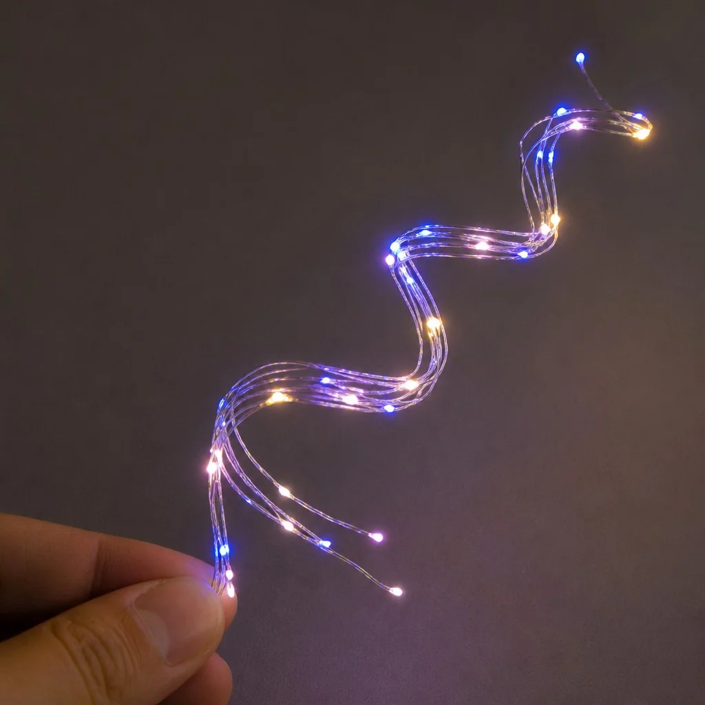 Гірлянда-пучок MA404multi на 500 LED, 20 ниток по 25 діодів • світлодіодний «Кінський хвіст» мульти для декору ялинки, вікон і вітрин, статичне світло, живлення 220 В