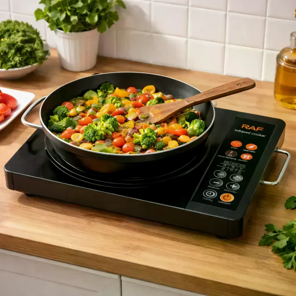 Інфрачервона настільна плита RAF R.8046 3500 Вт • Електроплитка Infrared Cooker з однією конфоркою для дому, дачі та кухні