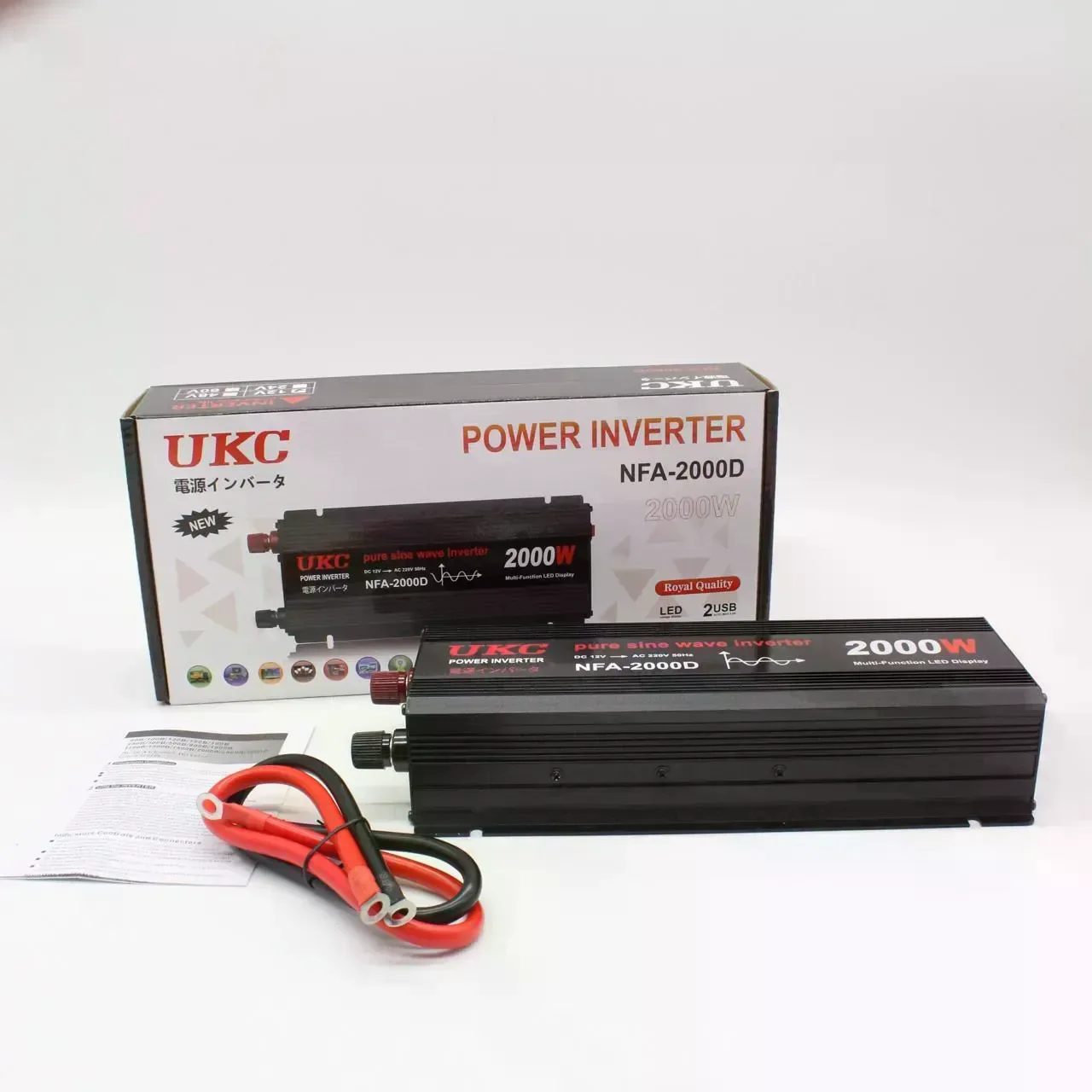 Інвертор 5 CORE 2000W 12V з чистою синусоїдою • Перетворювач 5 CORE 2000W 12V-220V AC/DC Pure Sine Wave для резервного живлення