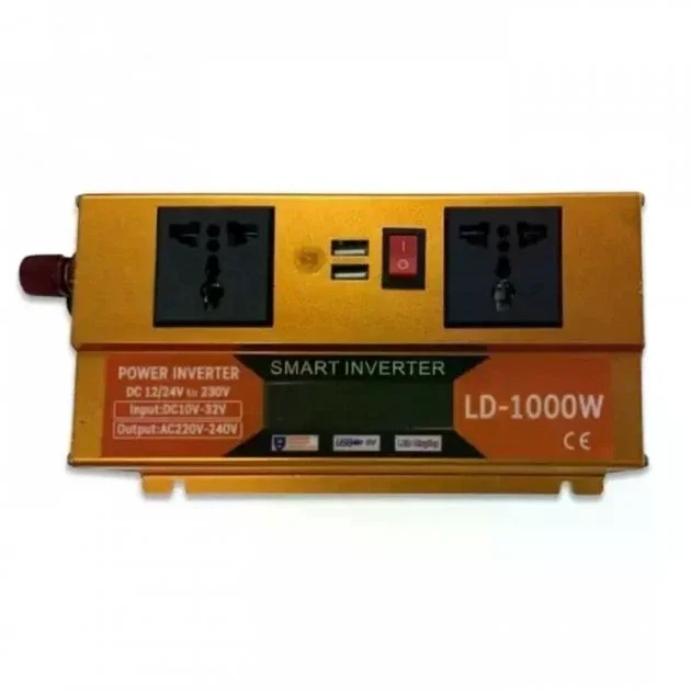 Інвертор 5 CORE SC-1000VA 1000W 12V • Перетворювач напруги 5 CORE SC-1000VA 12V-220V 660 Вт з USB та захистом