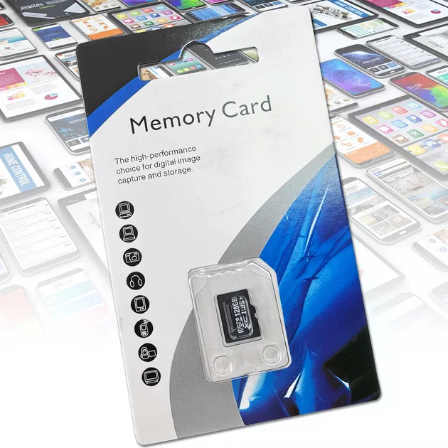 Карта пам’яті microSD 128 ГБ • Флеш-карта Memory Card 128 GB для смартфона, камери, відеореєстратора та планшета