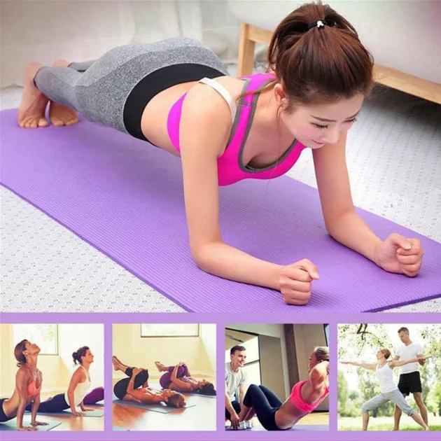Килимок спортивний для фітнесу Каремат для йоги та спорту FITNESS YOGA 180х60 см