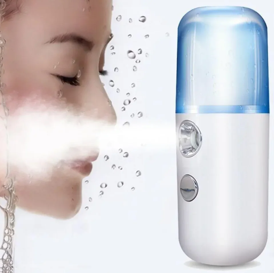 Кишеньковий ультразвуковий зволожувач шкіри Nano Mist Soraver ∙ Портативний USB нано-розпилювач міст для обличчя, 30 мл