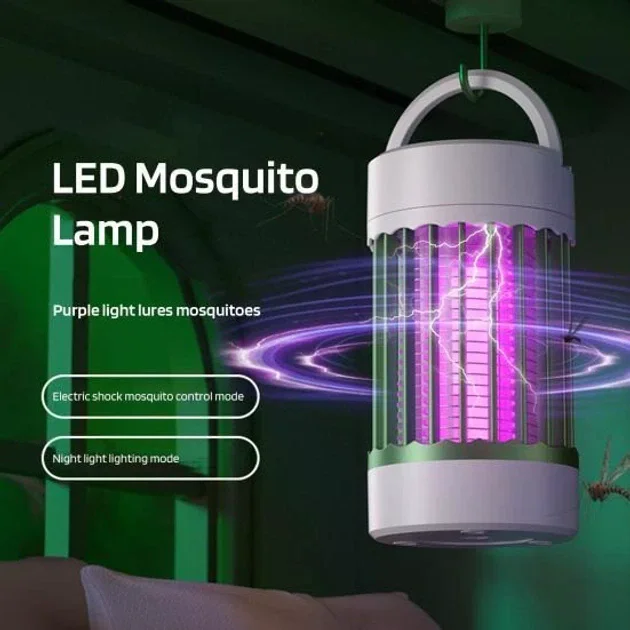 Лампа для знищення комах USB Camping Mosquito Lamp MA553 на акумуляторі • Кемпінгова лампа від комарів для походів, відпочинку та дому • Портативна пастка для комах
