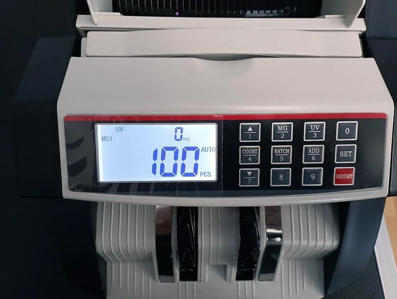Лічильна машинка Bill Counter 2040v UV/MG • Лічильник банкнот з ультрафіолетовою та магнітною детекцією, фасуванням і виносним дисплеєм