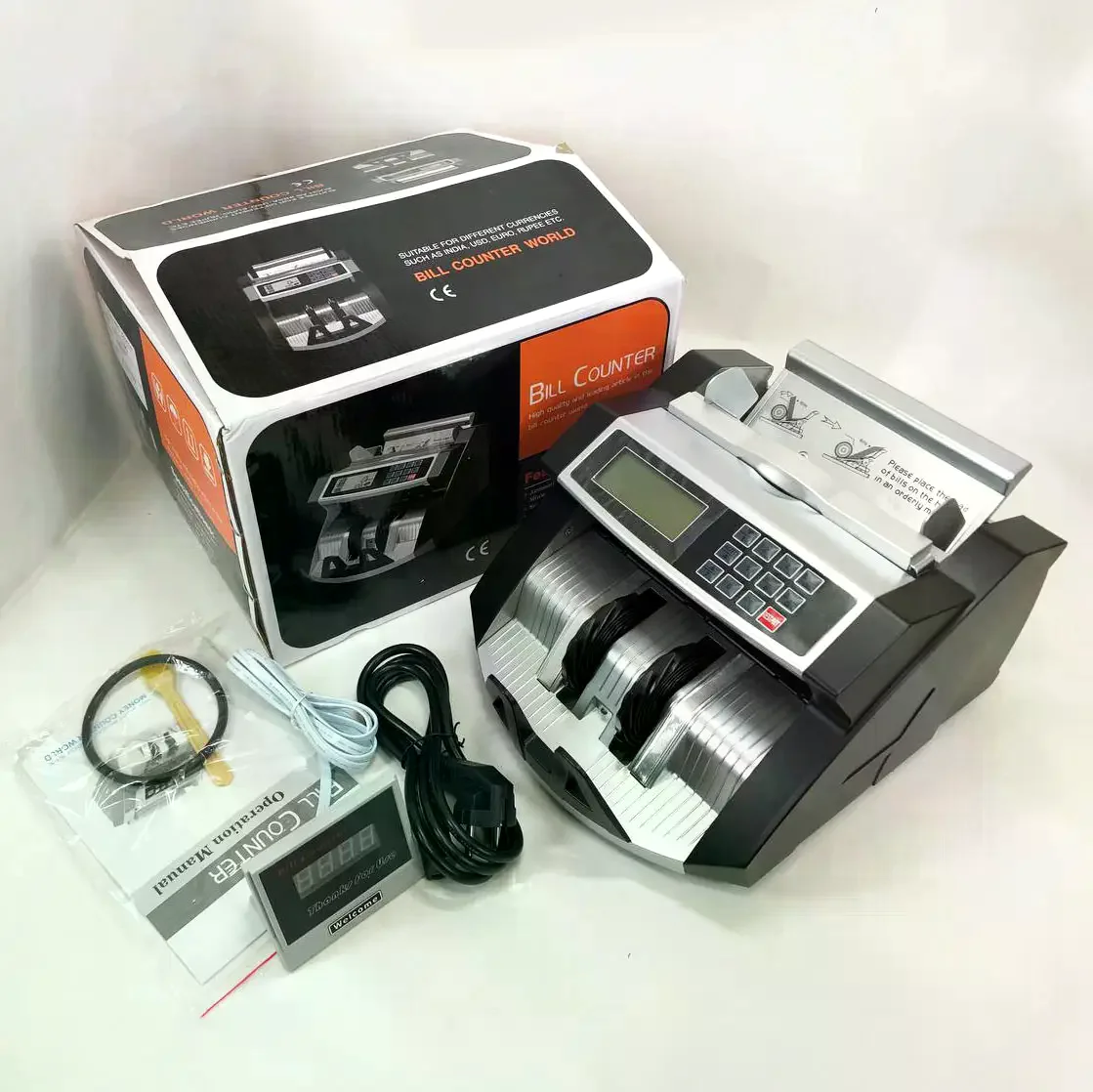 Лічильна машинка Bill Counter 2040v UV/MG • Лічильник банкнот з ультрафіолетовою та магнітною детекцією, фасуванням і виносним дисплеєм