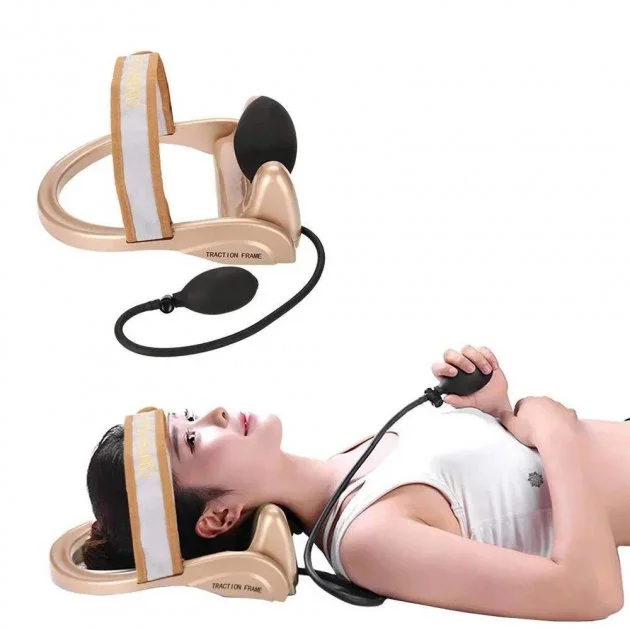 Масажер - тренажер для шиї Сervical vertebra traction G70 для корекції шийного відділу хребта