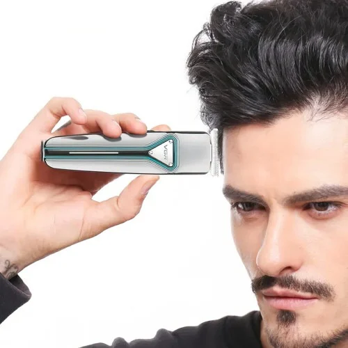 Машинка для стрижки VGR V-008 акумуляторна USB ∙ Тример для волосся, бороди та вусів з LED-дисплеєм і знімними насадками