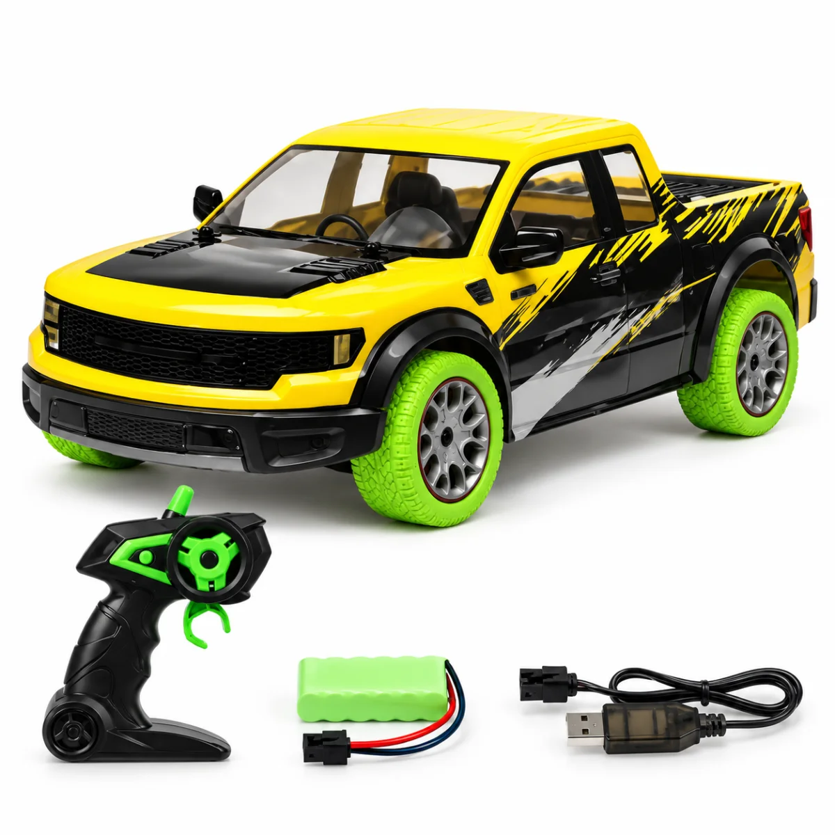 Машинка ProjectX Ford F-150 Raptor DT-347 • Радіокерований пікап ProjectX Ford F-150 Raptor DT-347 з повним приводом 4WD, LED-підсвіткою, акумулятором і пультом ДК, масштаб 1:10