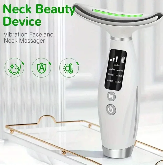 Мікрострумовий масажер Neck Beauty Device 26X-328 • Масажер для обличчя, шиї та тіла з мікрострумами для домашнього догляду за шкірою