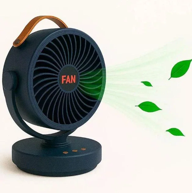 Міні вентилятор настільний портативний Mini Fan VU-05/FS-25 • Компактний вентилятор для дому, офісу, робочого столу та поїздок