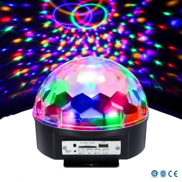 Музыкальный диско-шар Atlanfa AT-75 с светомузыкой ∙ USB ∙ 2 динамика ∙ Пульт ДУ