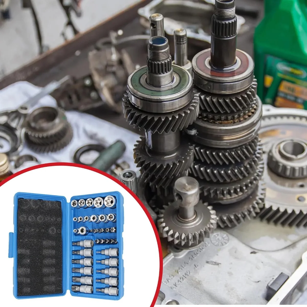 Набір головок New Tools DT-454 34 предмети • Набір торцевих головок New Tools DT-454 Torx та E-Torx 3/8″ у кейсі
