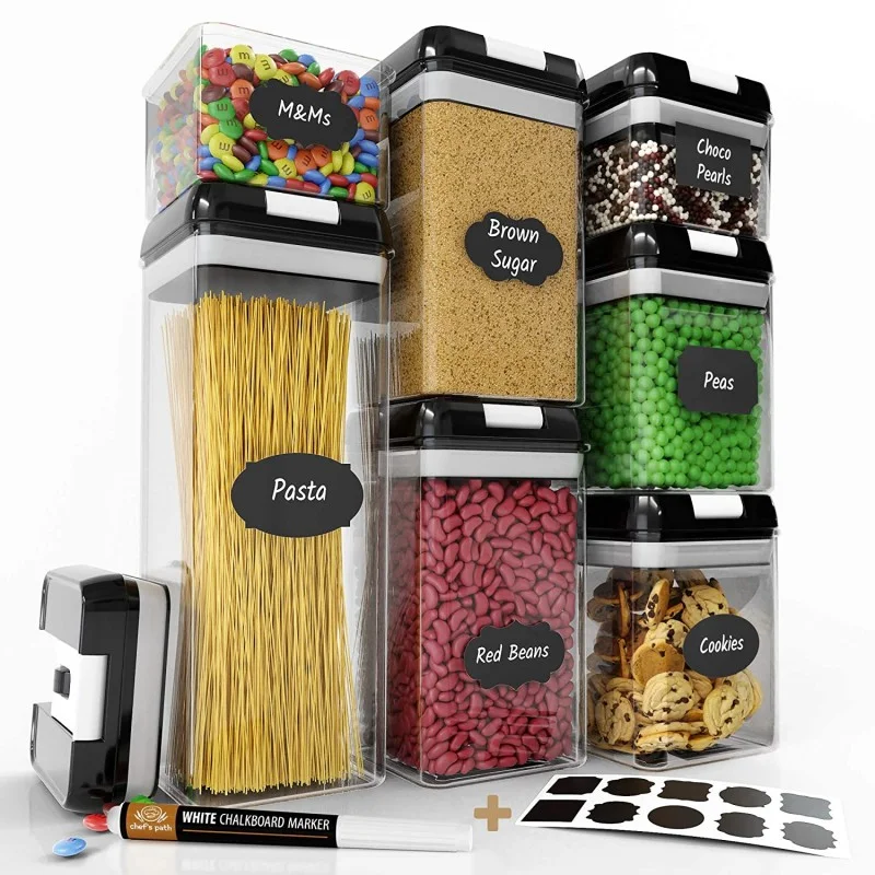 Набір контейнерів для зберігання їжі, сипких та круп FOOD Storage Container Set ∙ 6 ємностей з герметичними кришками