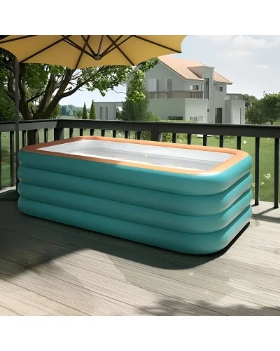 Надувний сімейний басейн Pool 210×145×56 см KAR108 • Простора літня зона для дітей та дорослих з швидким надуванням
